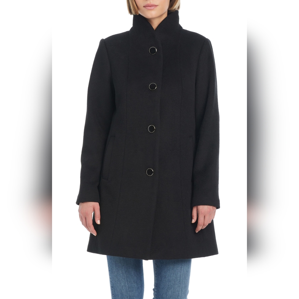 🎉 SALE 🎉 Kate Spade High Neck Wool Blend Black Women's Coat